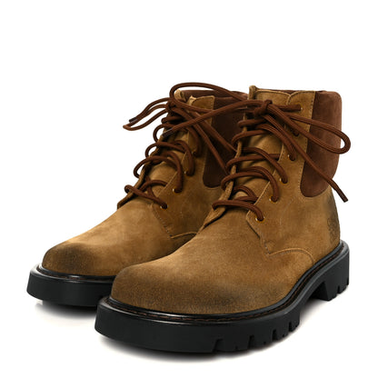 Loewe Suede Mens Sierra Combat Boots 41 Tobacco Brown 4 of 11