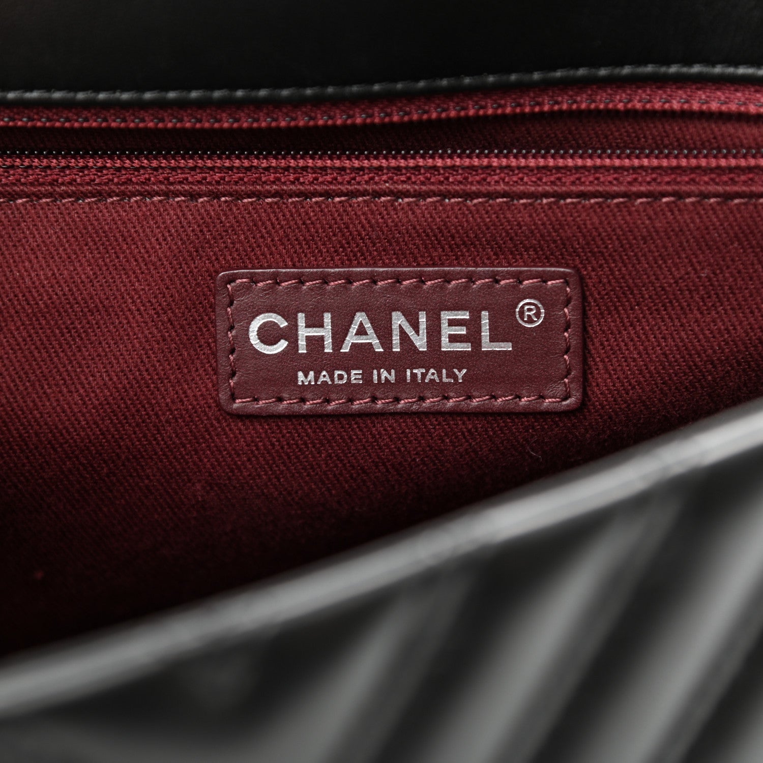 Chanel Lambskin Chevron Quilted Double Stitch Jumbo Single Flap Black 5 of 11