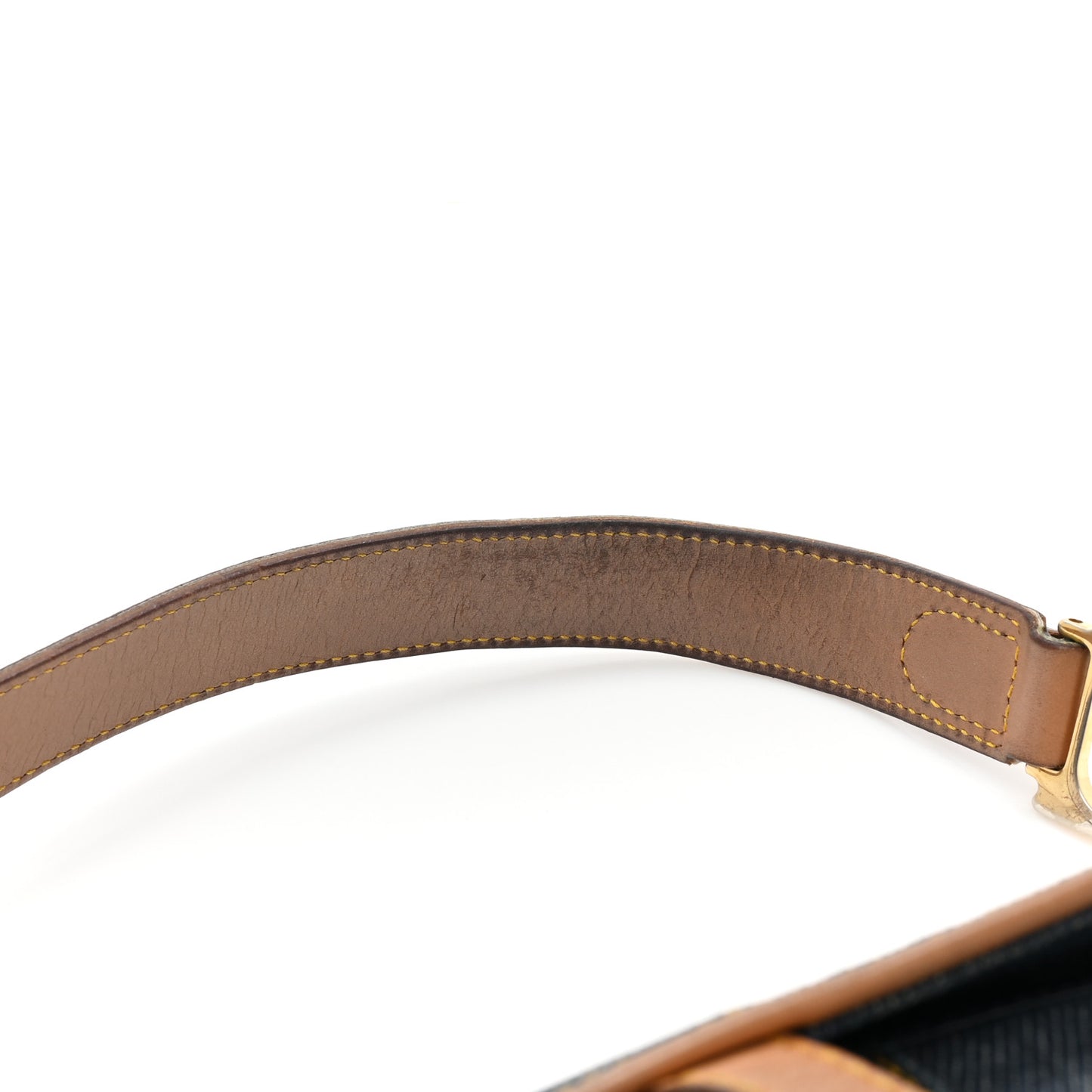 Denim Calfskin Saddle Bag Blue