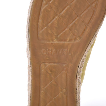 Chanel Lambskin CC Espadrilles 41 Yellow 6 of 15