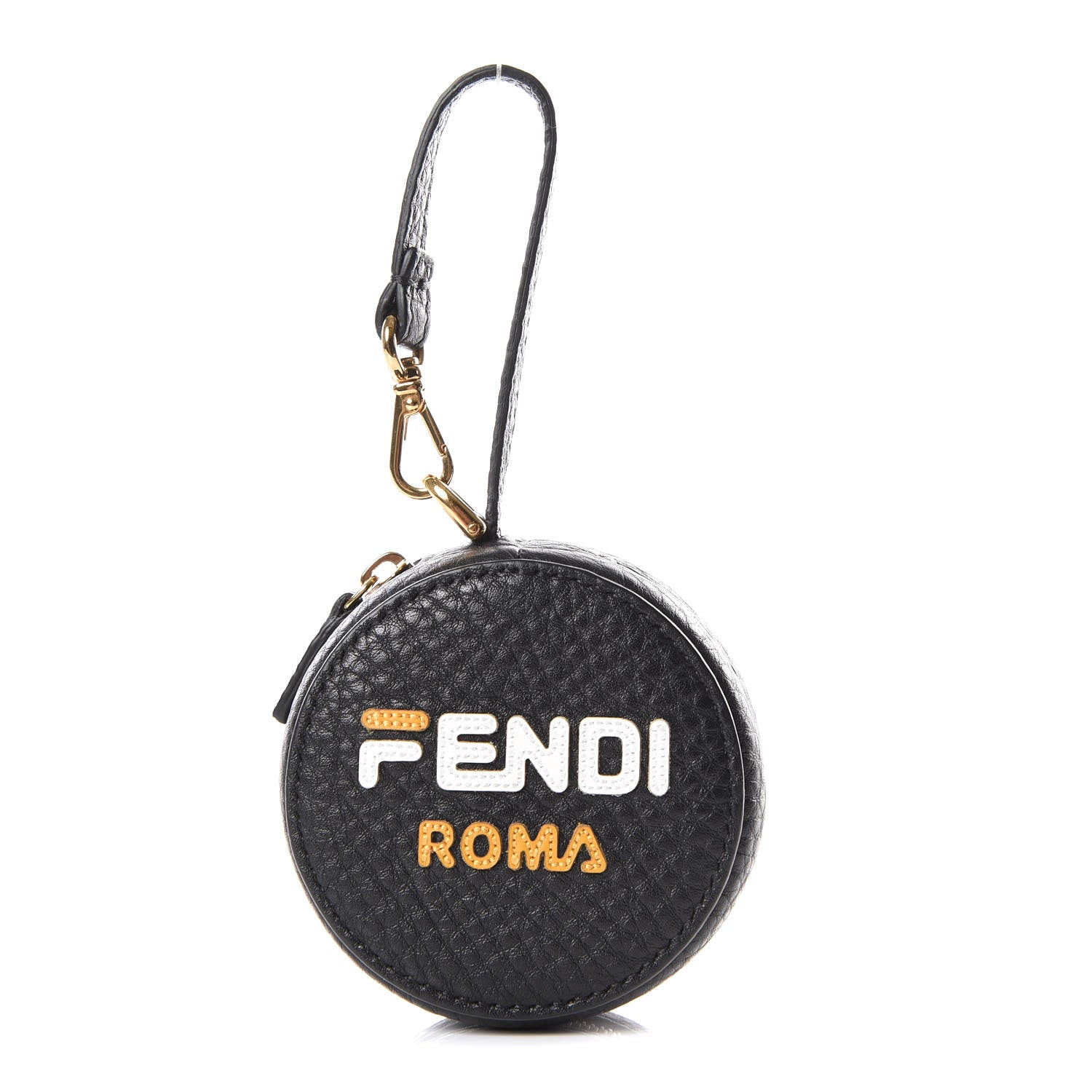 Fendi X FILA Calfskin Mania Tote Charm Black 1 of 7