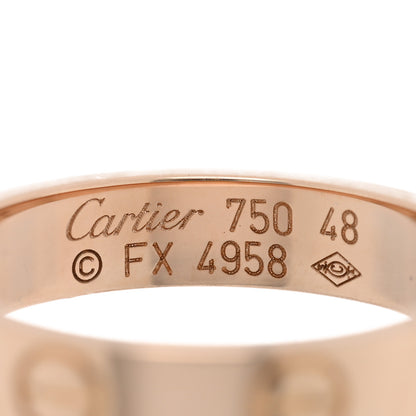 Cartier 18K Pink Gold 3.5mm LOVE Wedding Band Ring 48 4.5 4 of 4