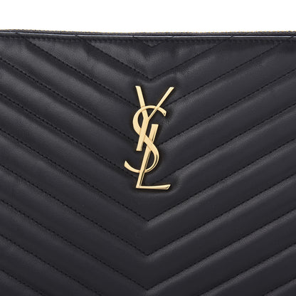 Saint Laurent Calfskin Matelasse Monogram Cassandre Tablet Pouch Black 18 of 18