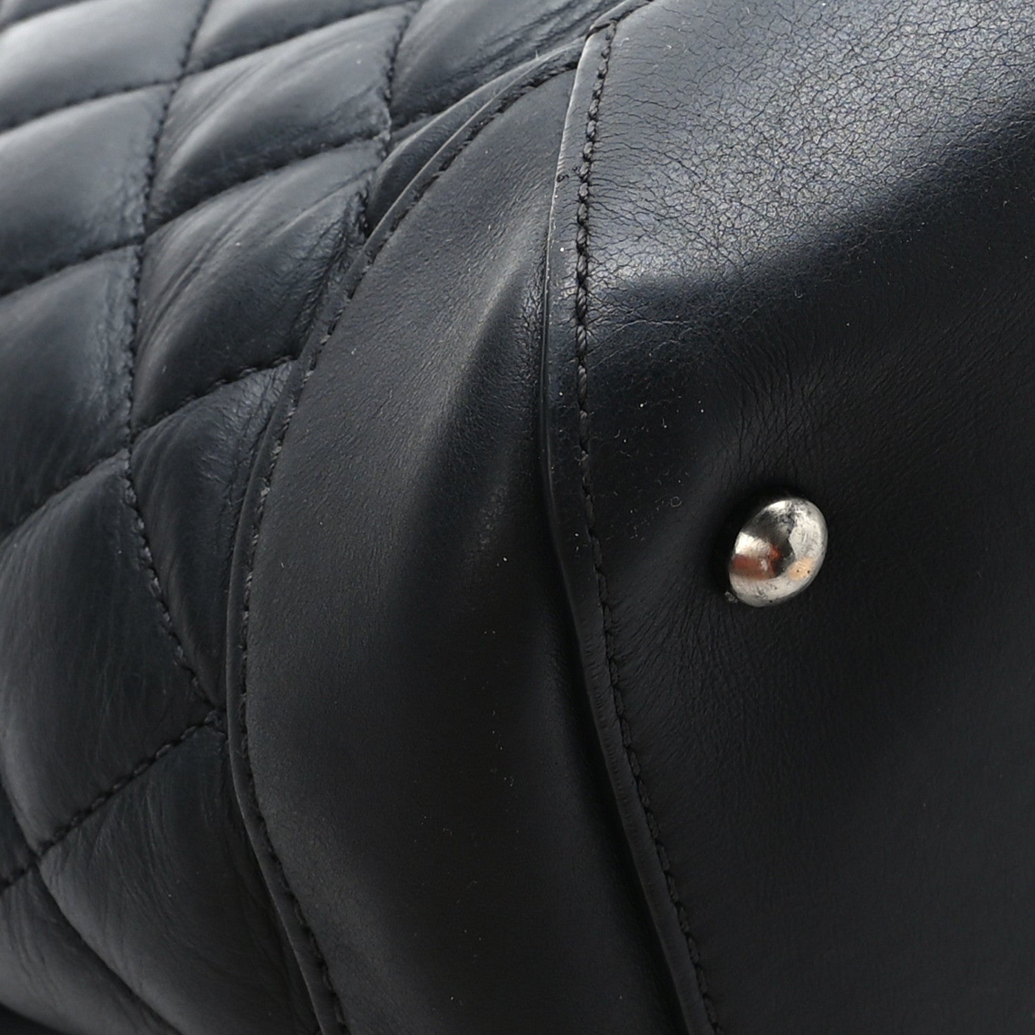 Chanel Calfskin Quilted Small Easy Shopping Tote Black 8 of 11