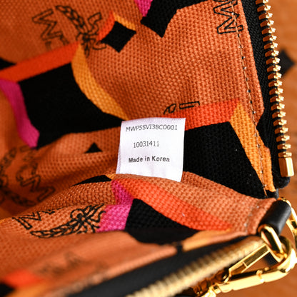 MCM Visetos Medium Project Reversible Shopper Tote Cognac 15 of 17