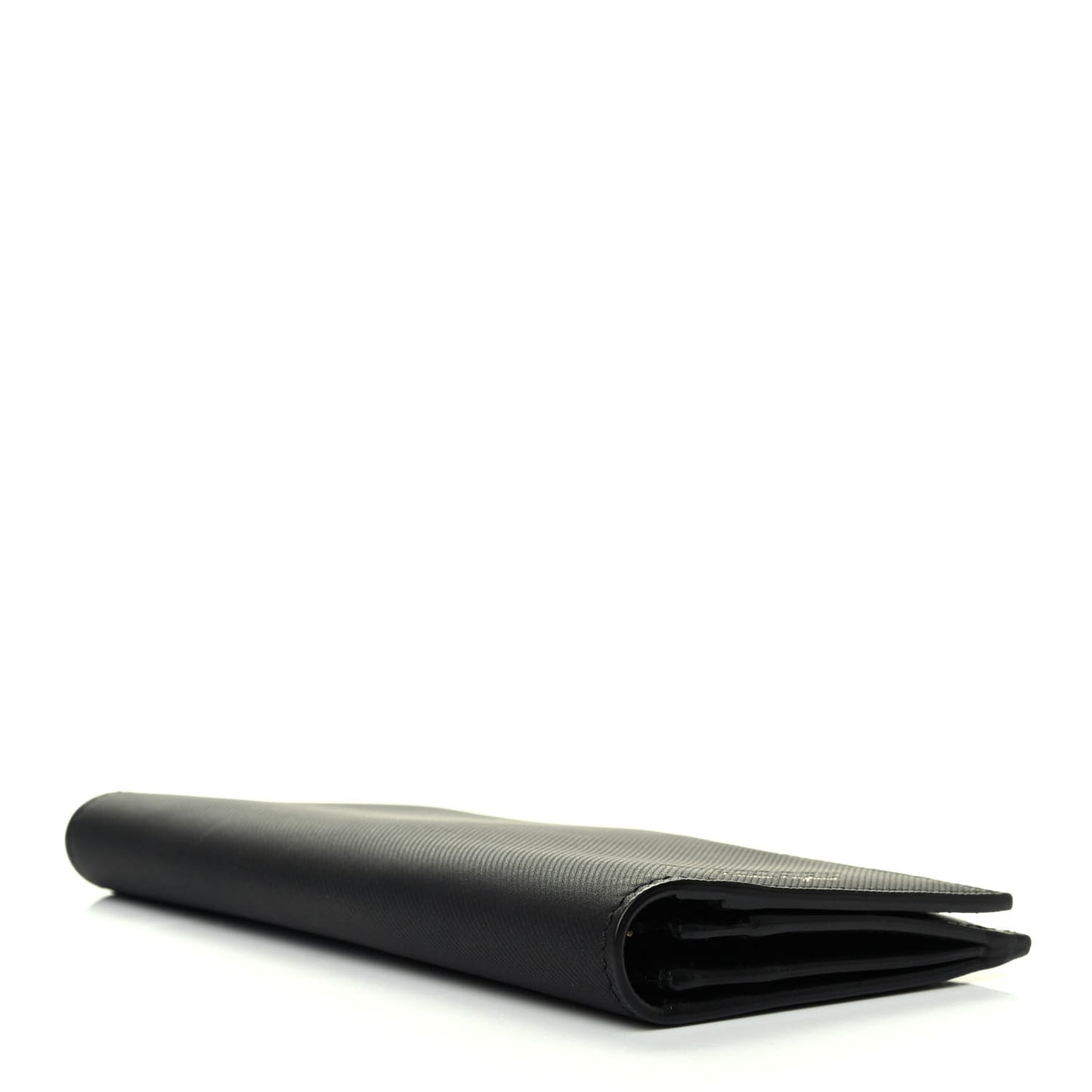 Calfskin Continental Flap Wallet Black
