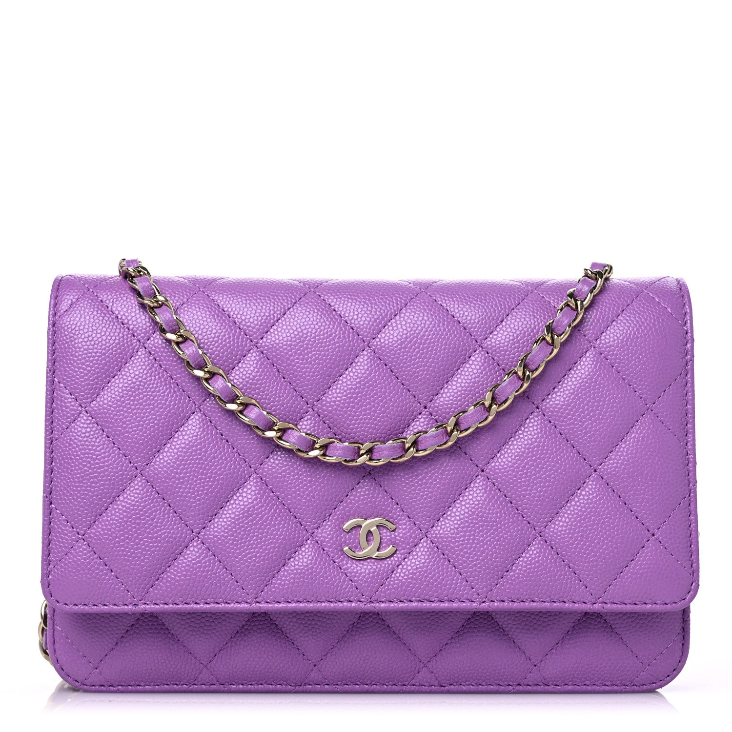 Chanel Caviar Quilted Wallet On Chain WOC Purple 1 of 12