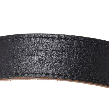 Saint Laurent Suede Monogram Square Buckle Belt 95 38 Tan Bronze 4 of 7