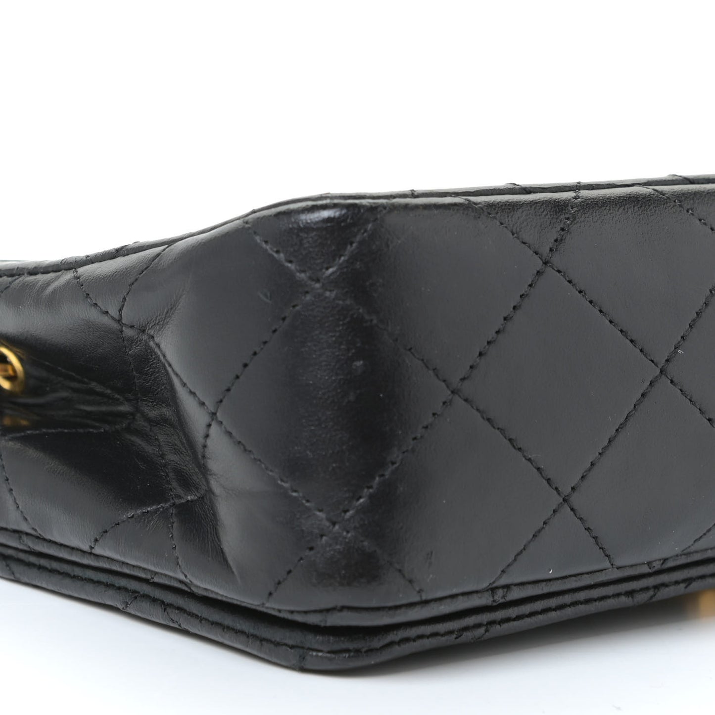 Lambskin Quilted Mini Flap Black