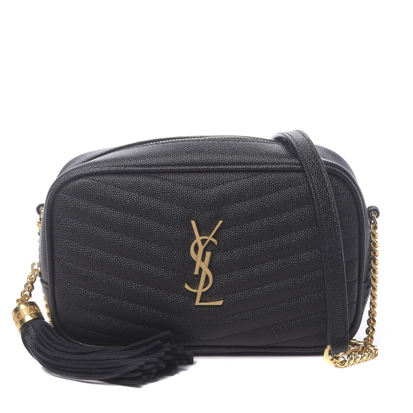 Grain De Poudre Matelasse Monogram Mini Lou Camera Bag Black