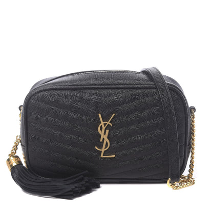 Saint Laurent Grain De Poudre Matelasse Monogram Mini Lou Camera Bag Black 1 of 10