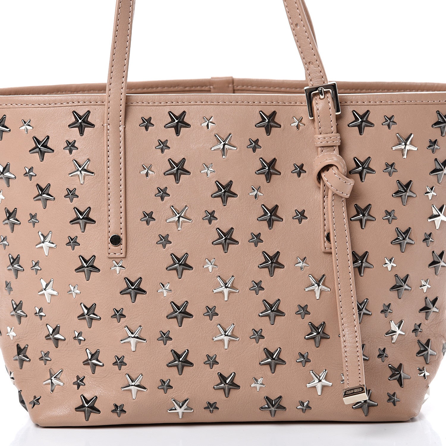 Jimmy Choo Calfskin Sofia Star Studded Tote Pink 6 of 10