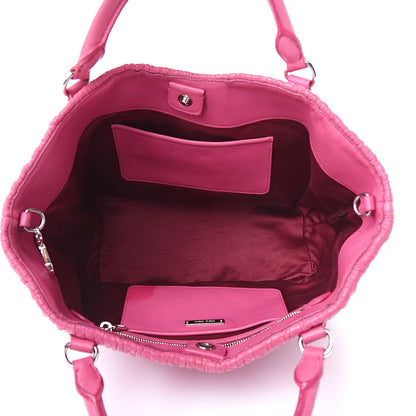 Miu Miu Nappa Matelasse Swarovski Crystal Tote Fuxia 5 of 14