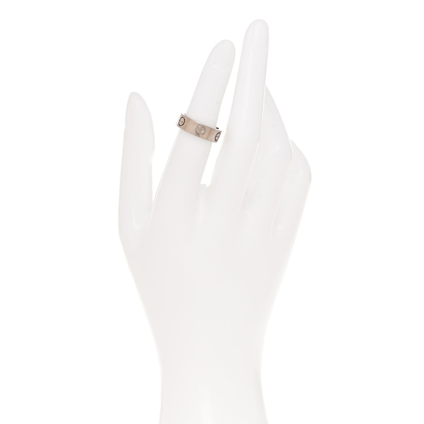 18K White Gold 5.5mm LOVE Ring 49 5