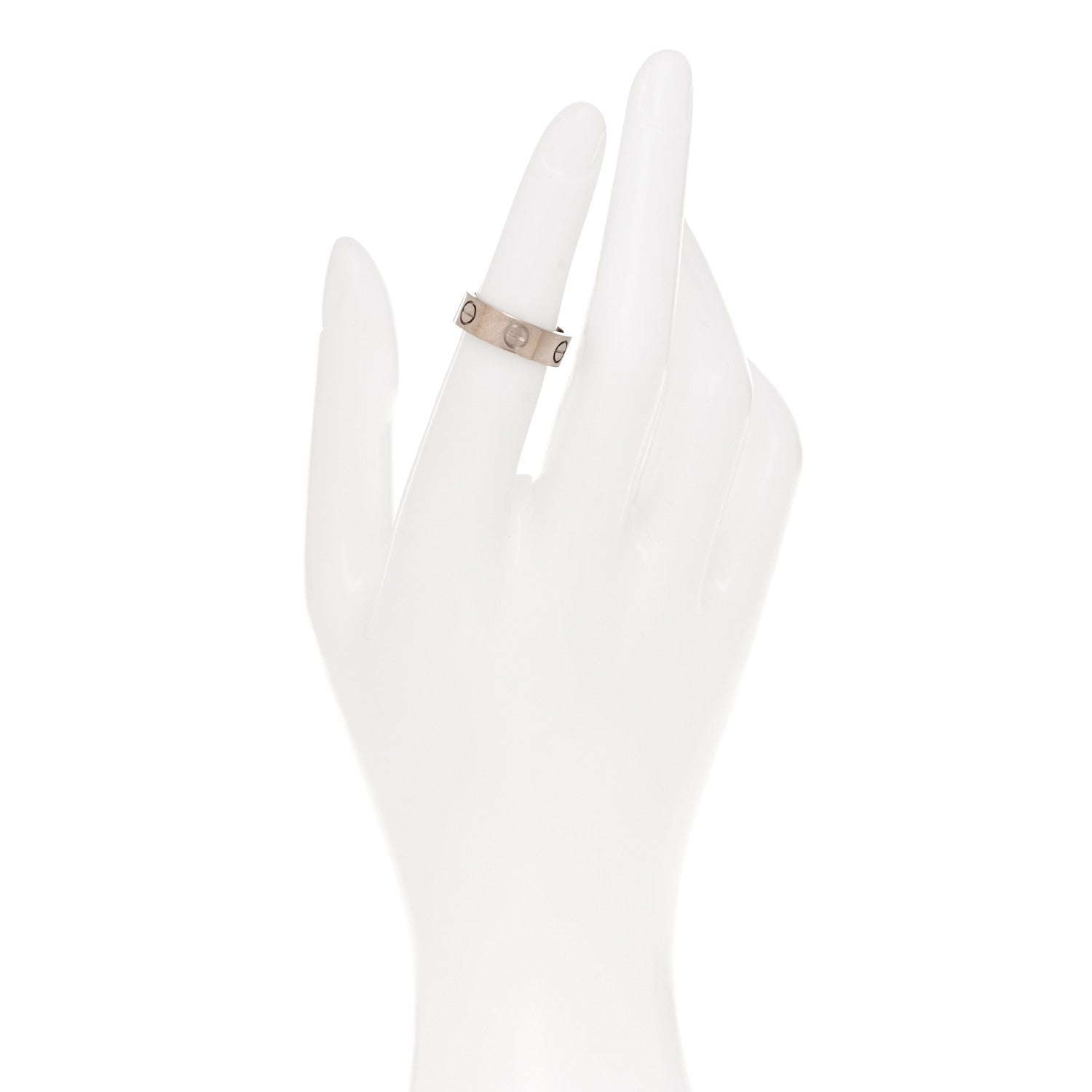 Cartier 18K White Gold 5.5mm LOVE Ring 49 5 2 of 5