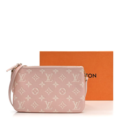 Louis Vuitton Empreinte Monogram Double Zip Pochette Rose 11 of 11