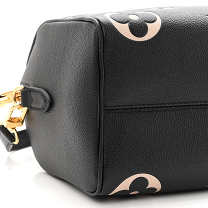 Louis Vuitton Empreinte Monogram Giant Speedy Bandouliere 25 Black Beige 8 of 9