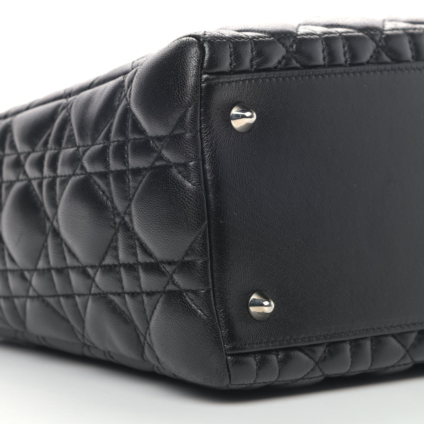 Lambskin Cannage Medium Lady Dior Black