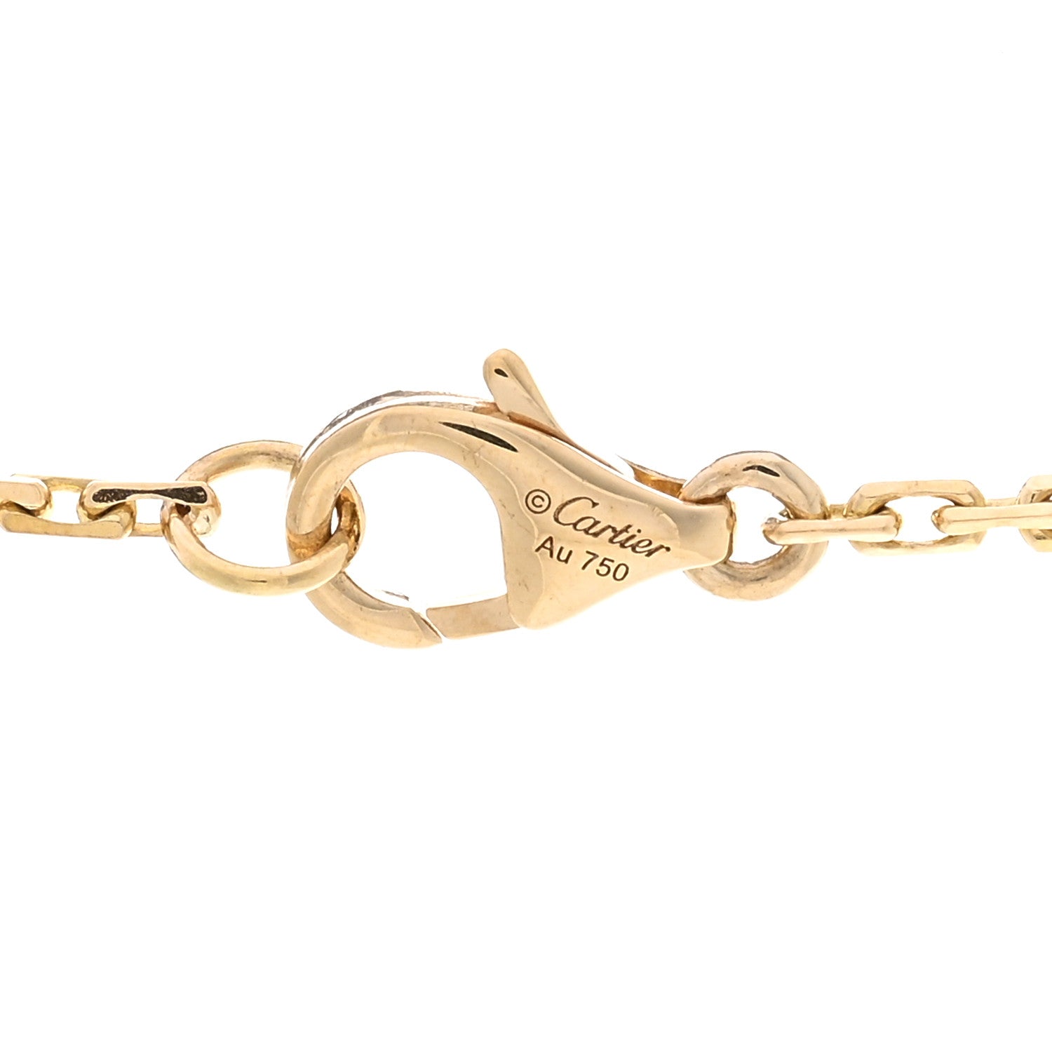 Cartier 18K Yellow Gold 3 Diamonds LOVE Pendant Necklace 4 of 4
