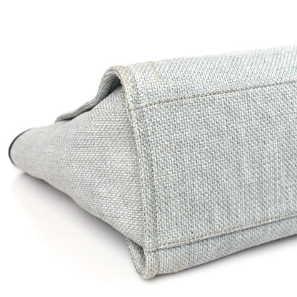 Chanel Woven Straw Raffia Medium Deauville Tote Grey 9 of 10