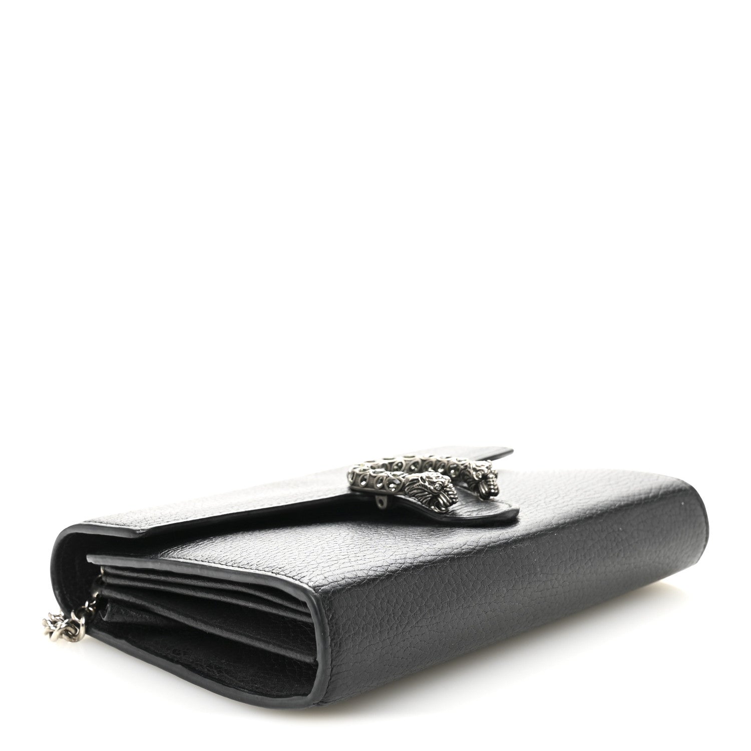 Gucci Calfskin Mini Dionysus Chain Wallet Black 4 of 10
