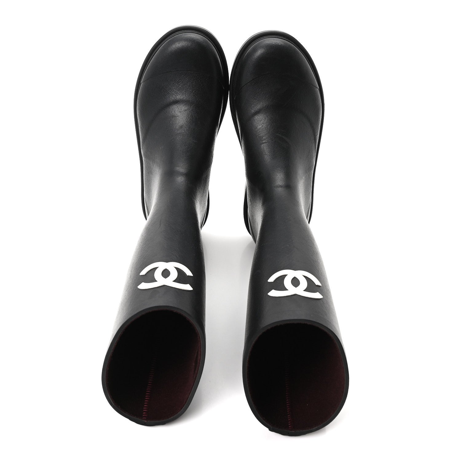 Chanel Caoutchouk CC High Boots 40 Black 2 of 10