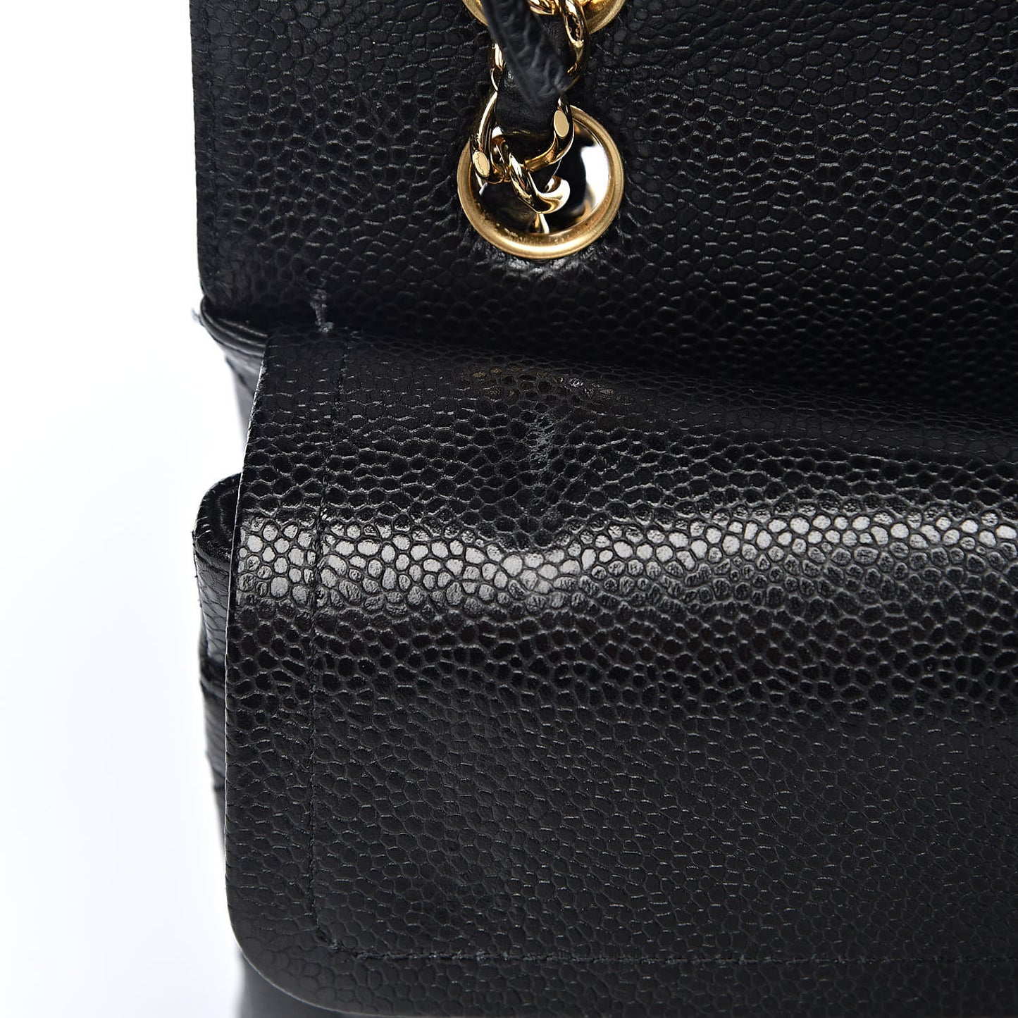 Caviar Quilted Small Double Flap Black