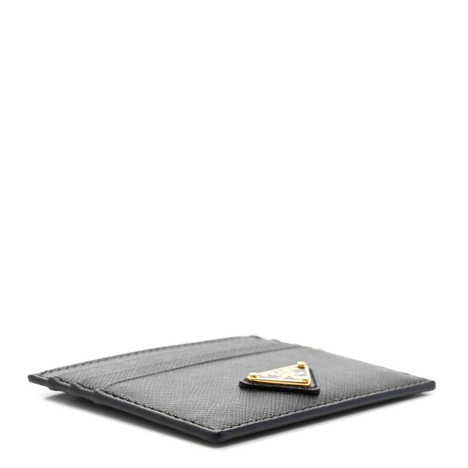 Prada Saffiano Triangle Card Case Black 4 of 7