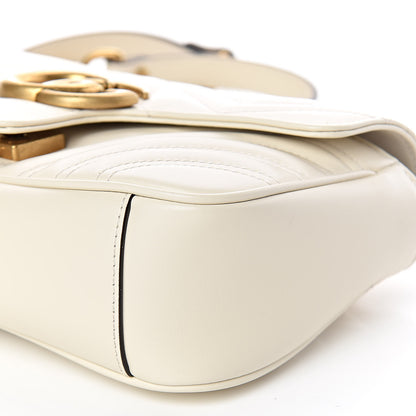 Gucci Calfskin Matelasse Mini GG Marmont Shoulder Bag White 9 of 9