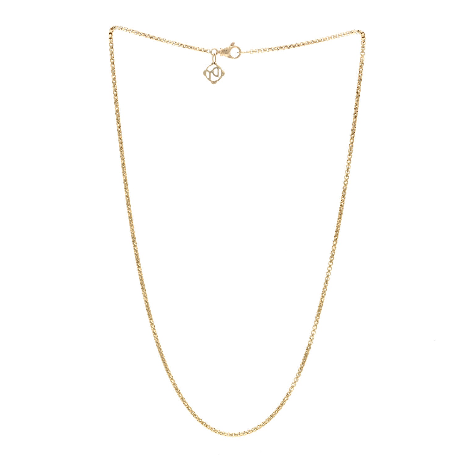 David Yurman 18K Yellow Gold 1.7mm Box Chain Necklace 3 of 4