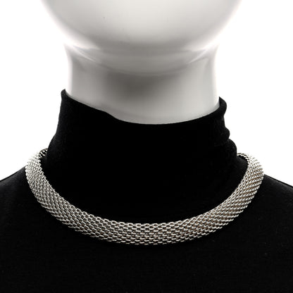 Tiffany Sterling Silver Somerset Mesh Necklace 3 of 6