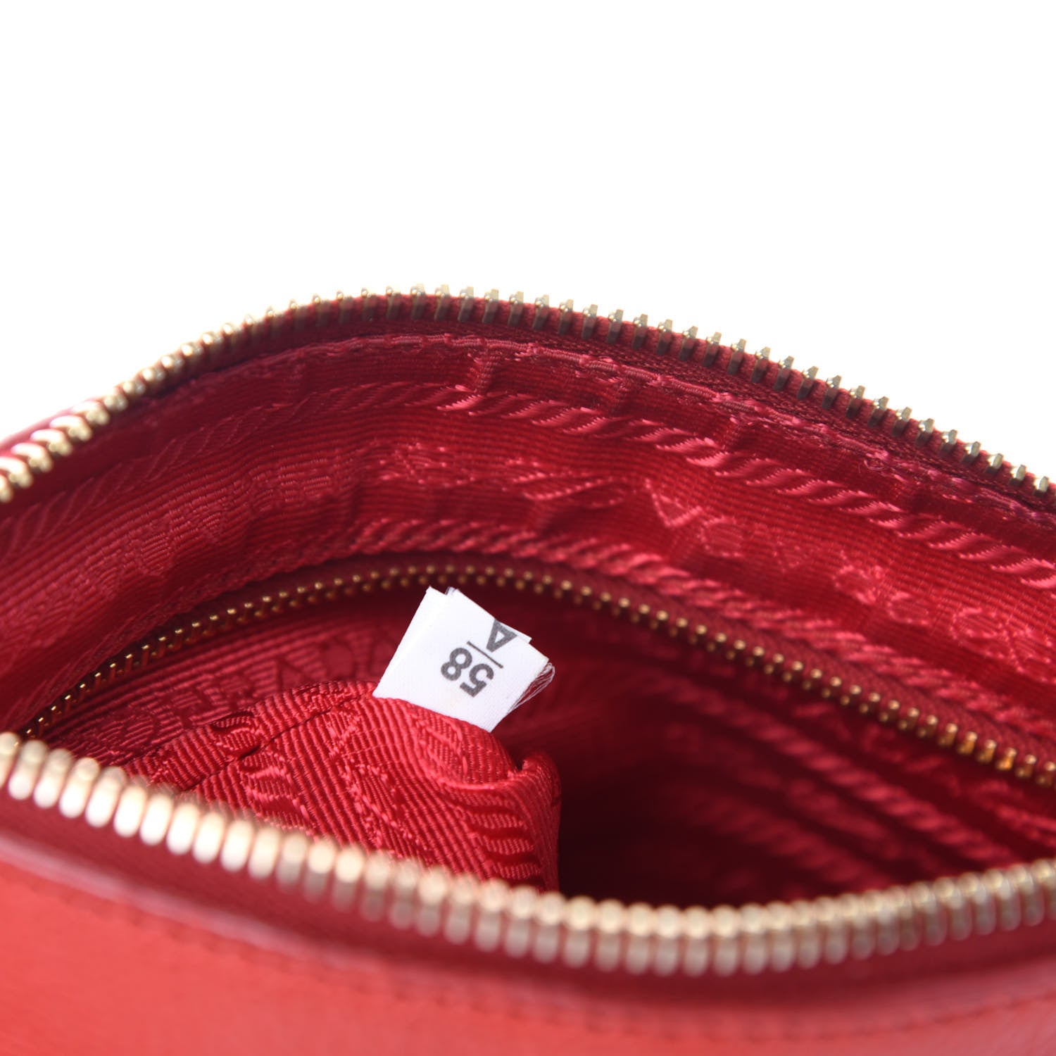 Prada Vitello Daino Pochette Bag Fuoco 10 of 11