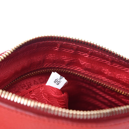 Prada Vitello Daino Pochette Bag Fuoco 10 of 11