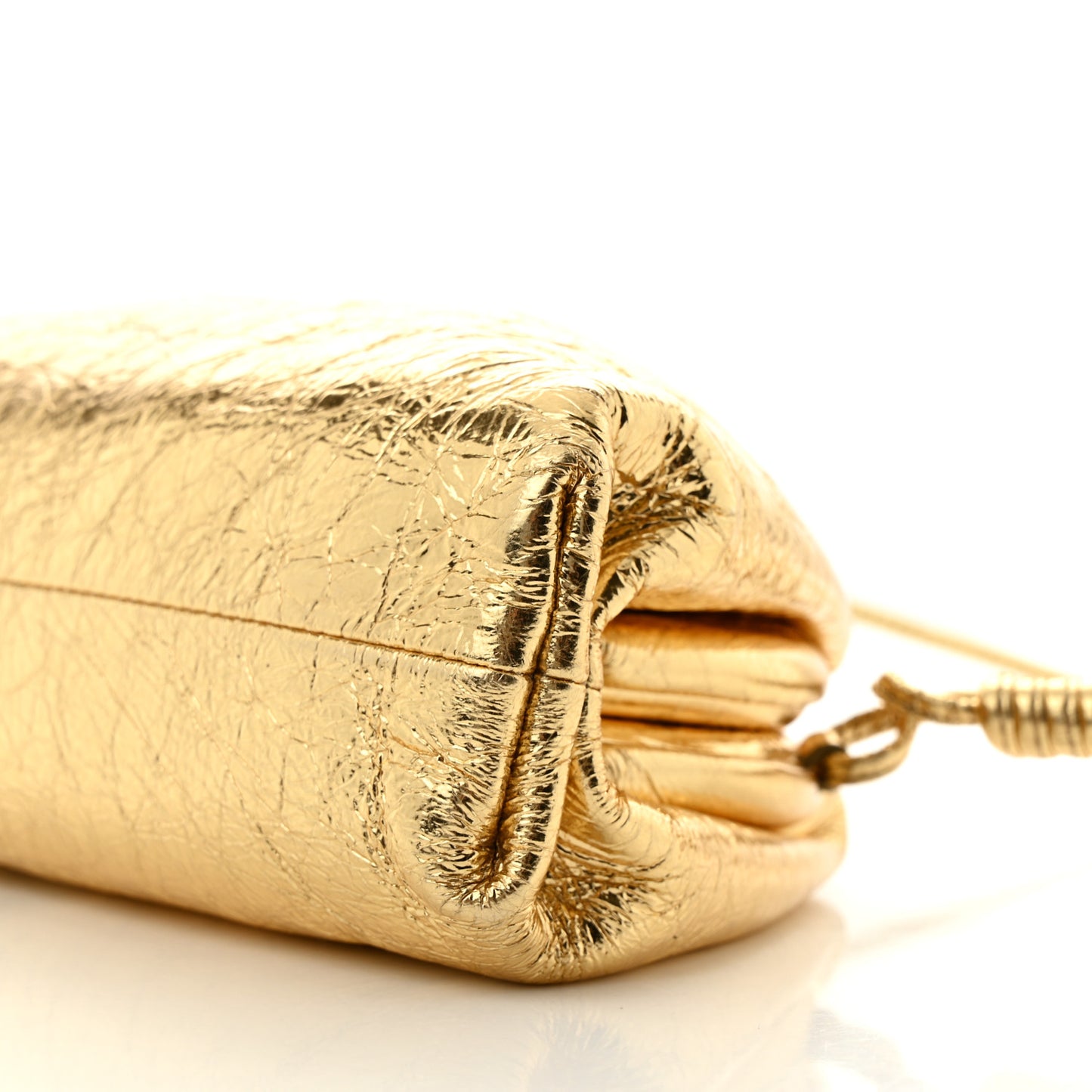 Metallic Bark Calfskin The Mini Pouch Gold