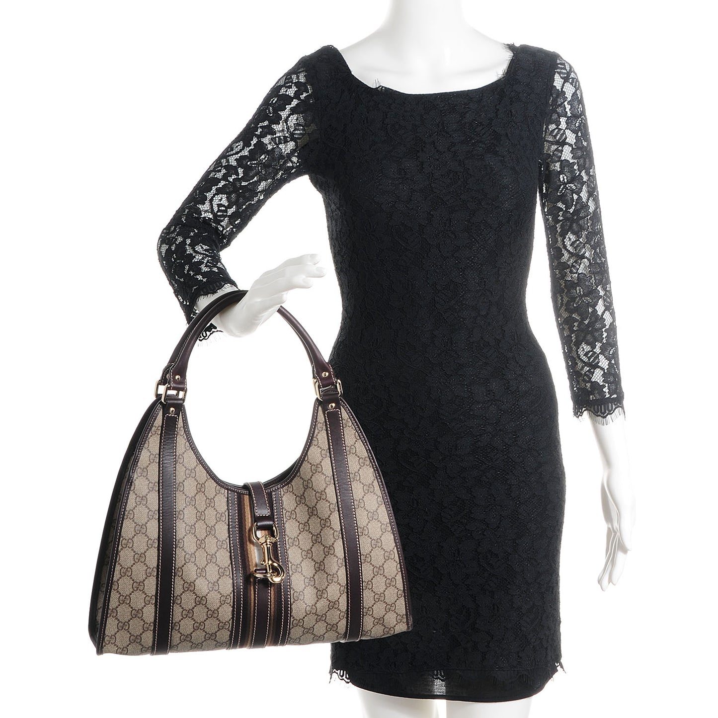 GG Plus Monogram Medium Joy Shoulder Bag Dark Brown