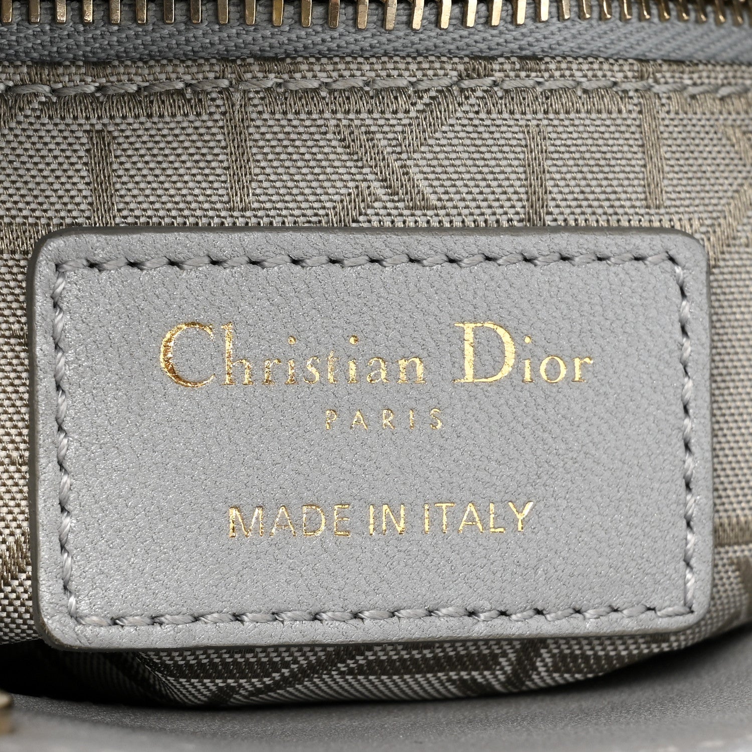Christian Dior Metallic Lambskin Cannage Mini Lady Dior Grey 6 of 17