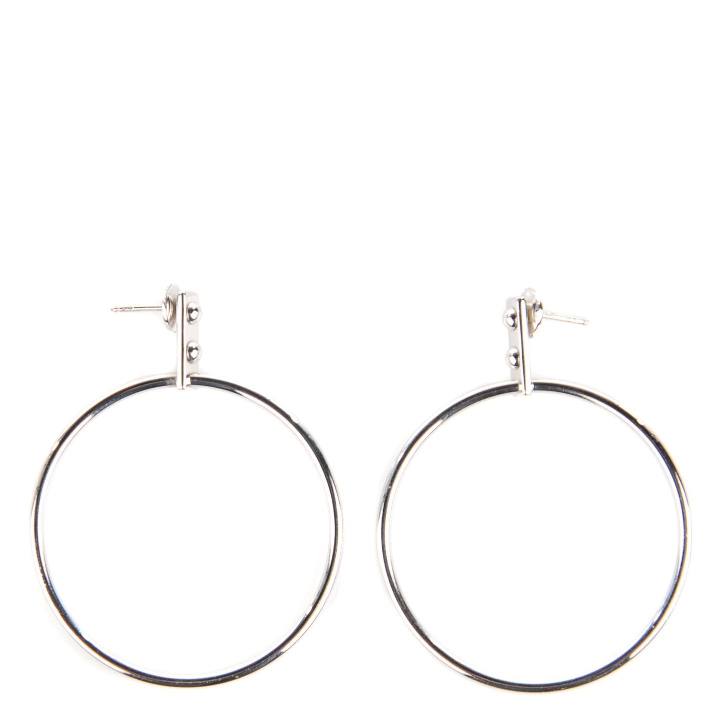 18K White Gold Emprise Hoop Earrings