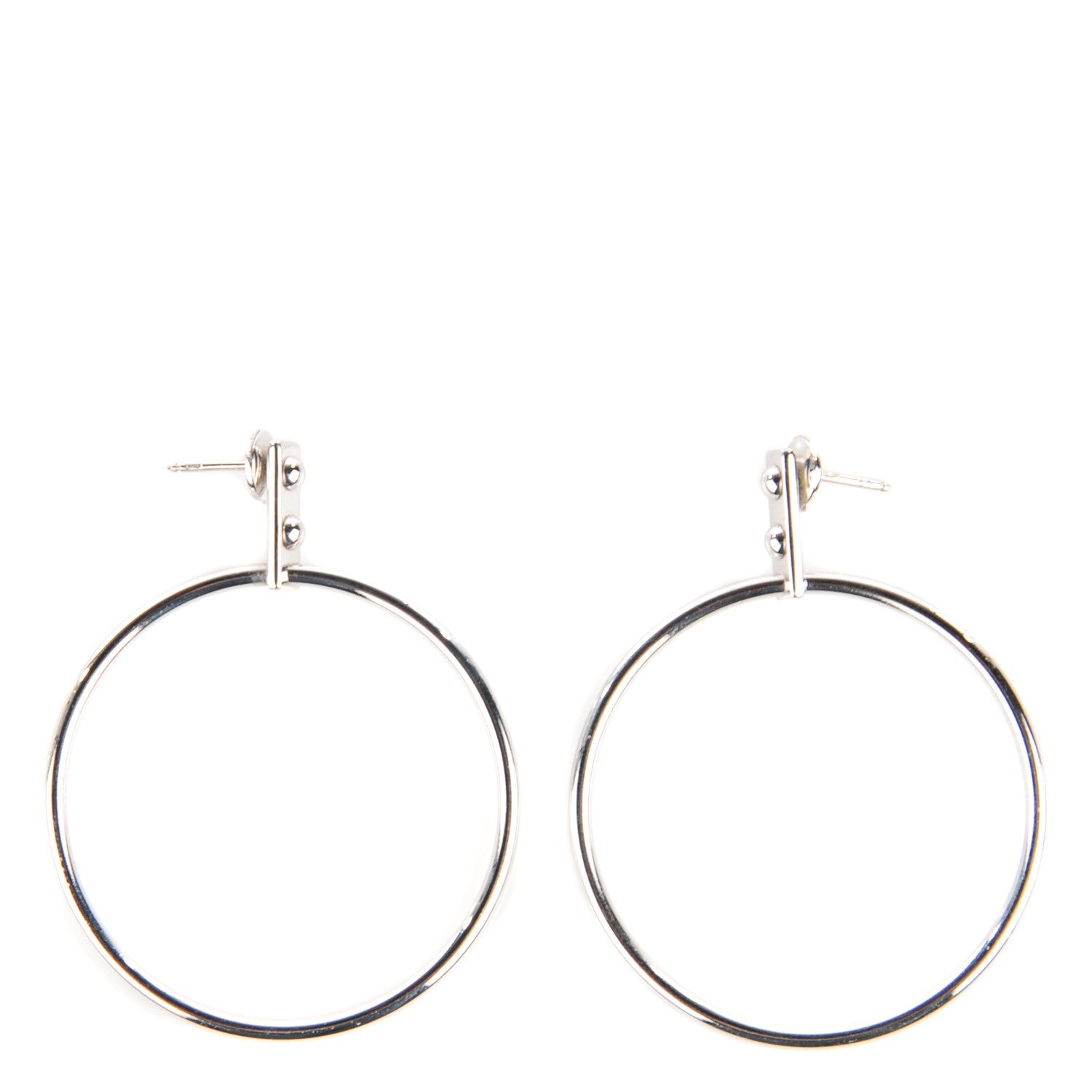 Louis Vuitton 18K White Gold Emprise Hoop Earrings 1 of 4