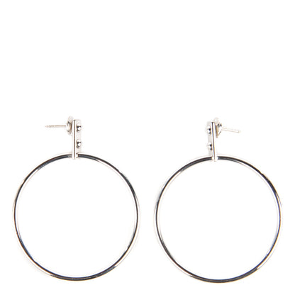 Louis Vuitton 18K White Gold Emprise Hoop Earrings 1 of 4