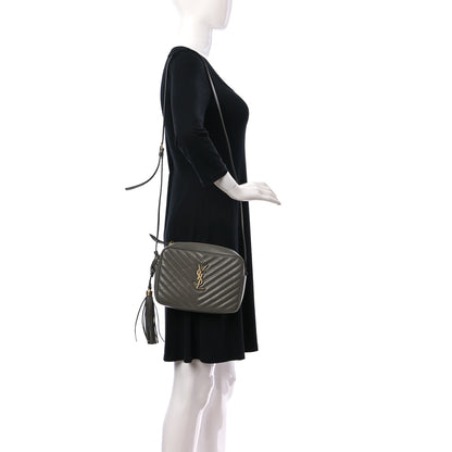 Saint Laurent Calfskin Matelasse Monogram Lou Camera Bag Military Olive 2 of 10