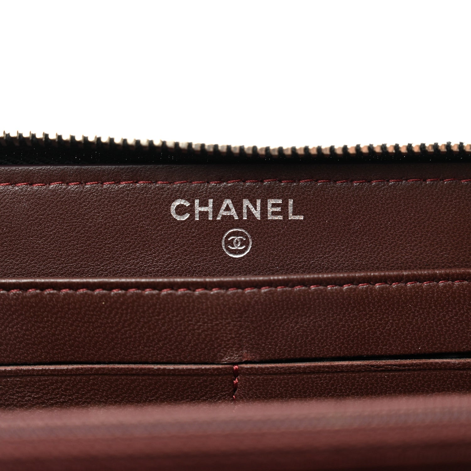 Chanel Lambskin Quilted Large Gusset Zip Around Wallet Black 6 of 9