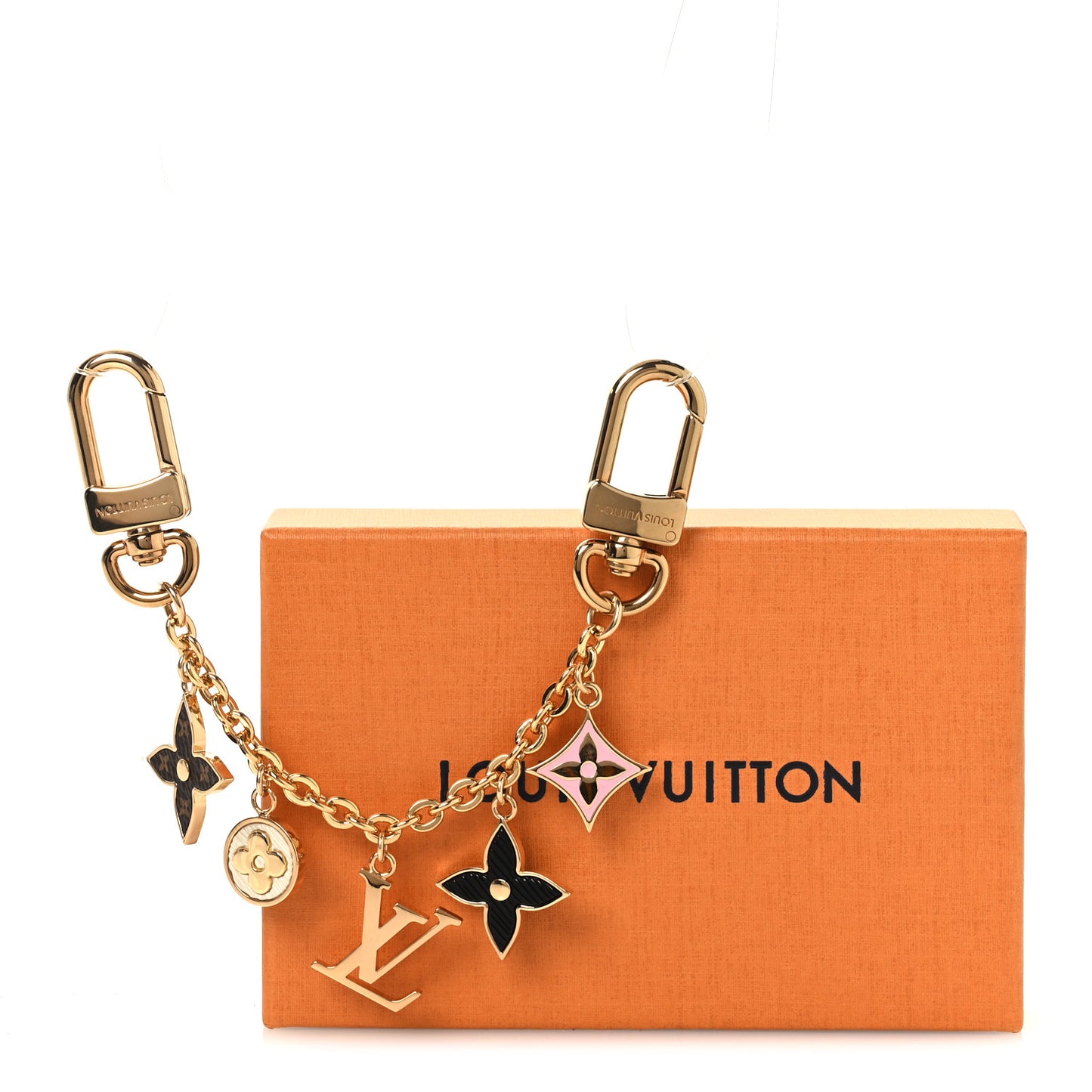 Monogram Spring Street Bag Charm Key Holder Gold