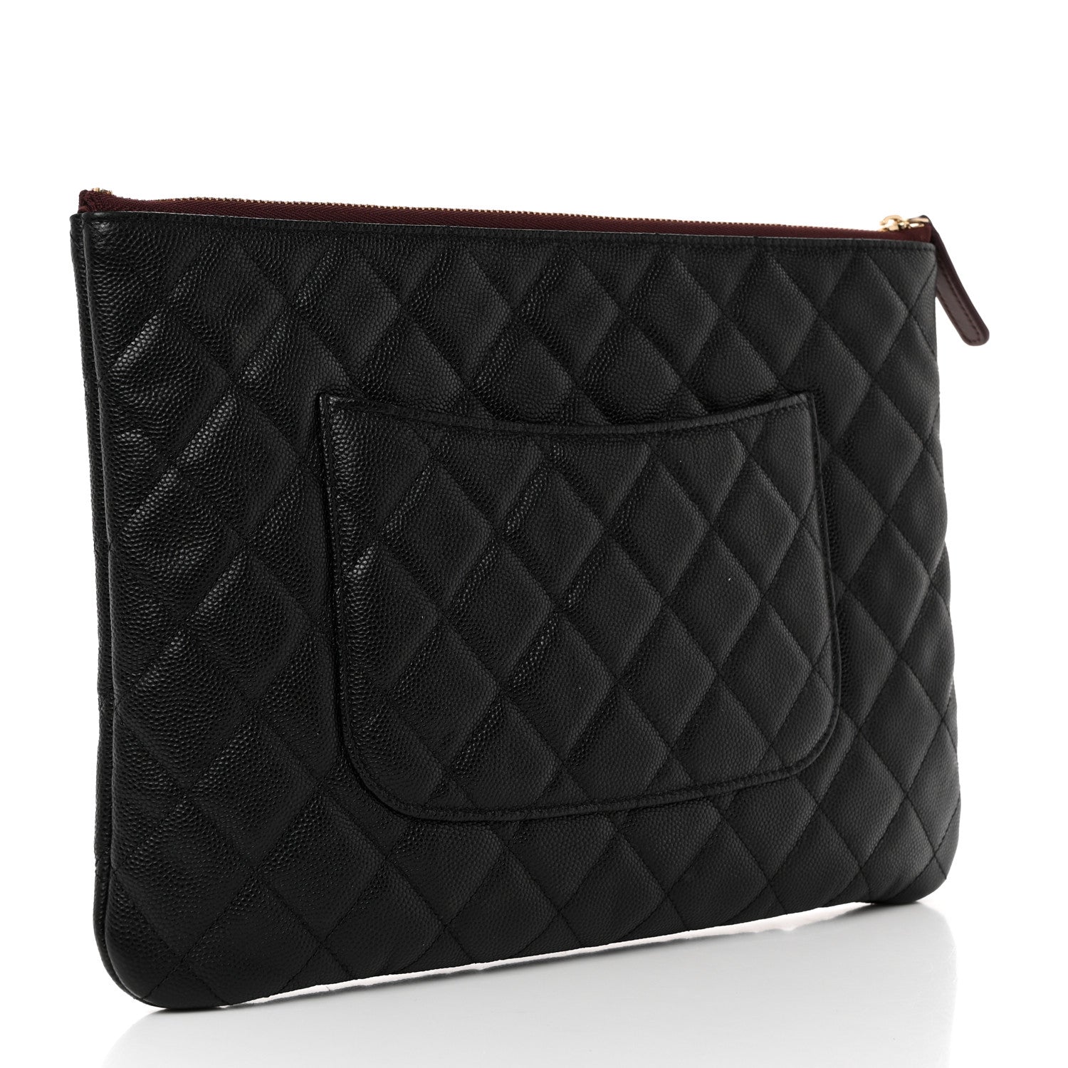 Chanel Caviar Quilted Medium Cosmetic Case Black 3 of 7