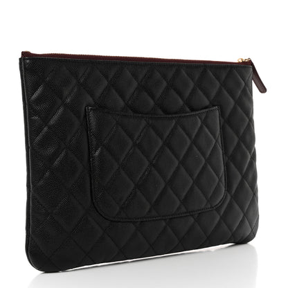 Chanel Caviar Quilted Medium Cosmetic Case Black 3 of 7