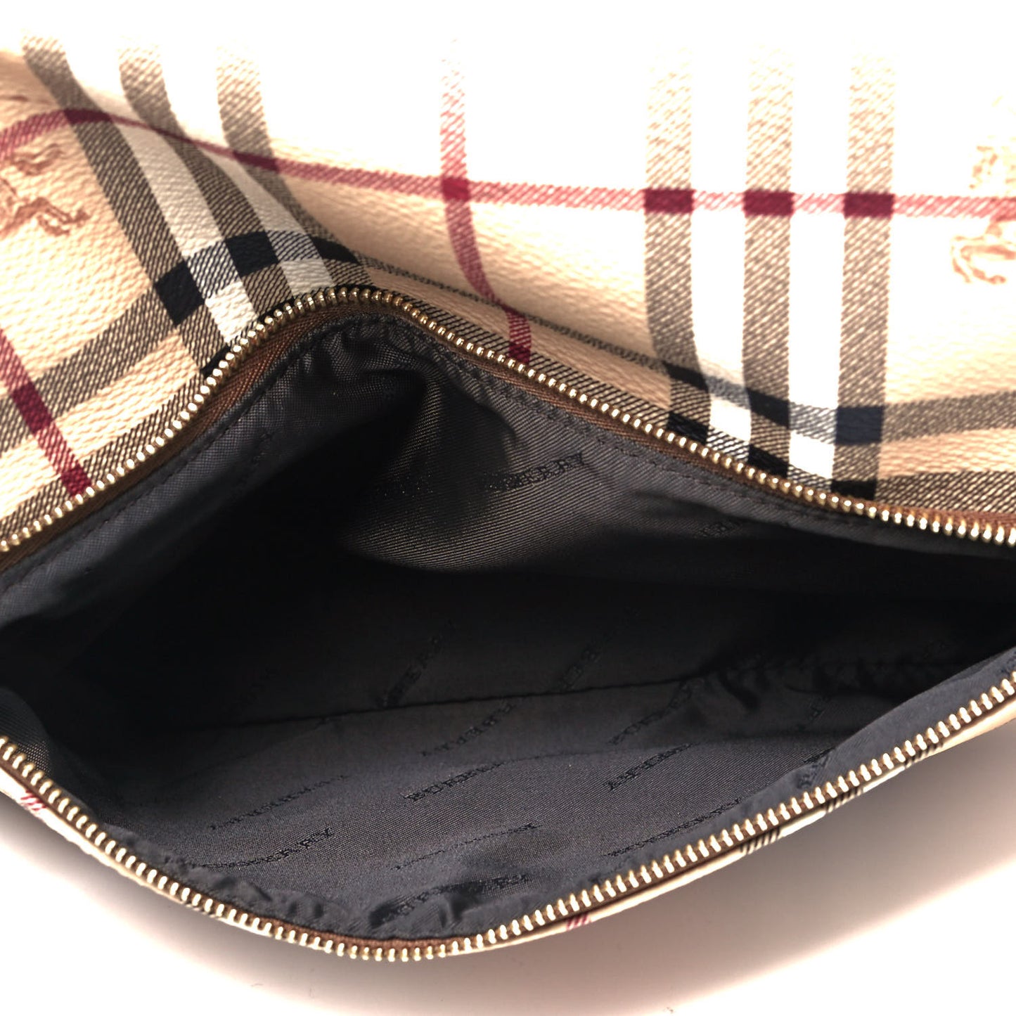 Haymarket Check Metallic Adeline Foldover Clutch Brown
