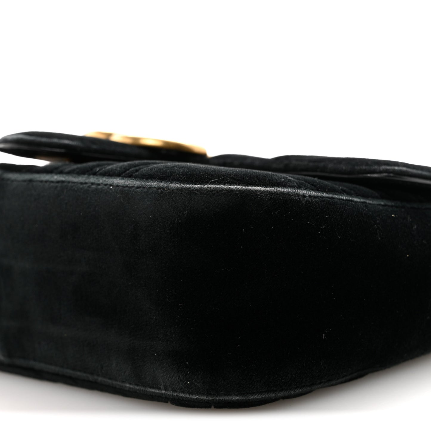 Velvet Matelasse Mini GG Marmont Shoulder Bag Black