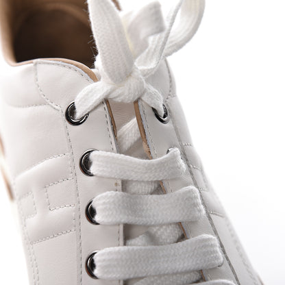 Hermes Calfskin Polo Sneakers 38 White 8 of 9