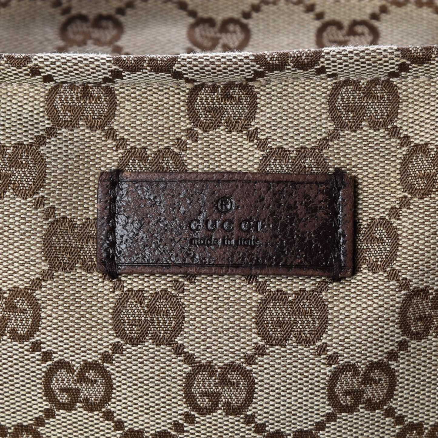 Monogram Web Large Diaper Tote Brown