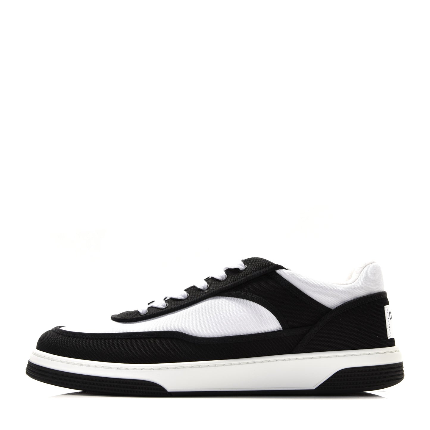 Fabric Womens Logo Sneakers 41 Black White