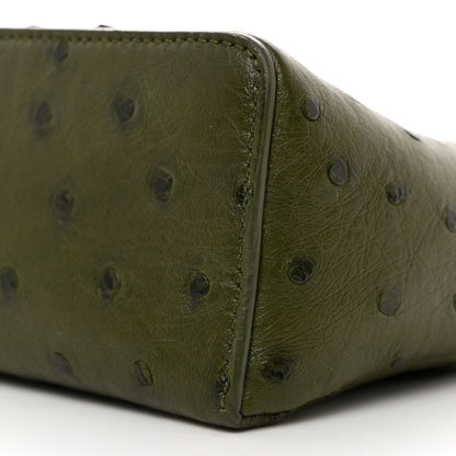 Loro Piana Ostrich L19 Extra Pocket Pouch Dark Lichen Green 9 of 9